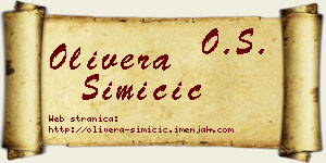Olivera Simičić vizit kartica